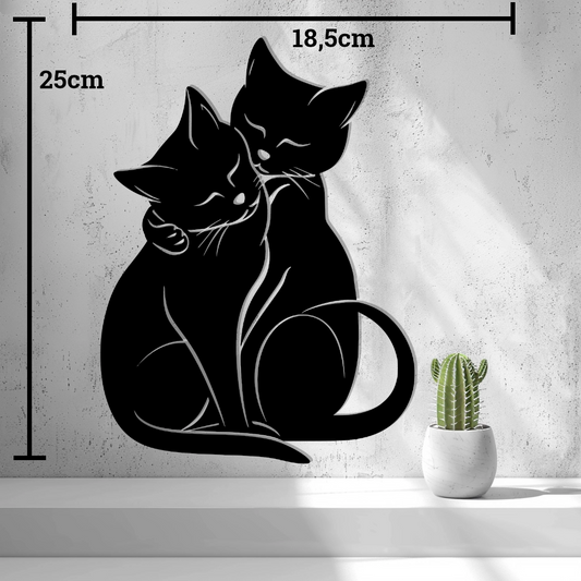 2D Loving Cats Wall Art image 1
