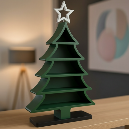 Tiered Christmas Tree Display Shelf – Modern Holiday Decor
