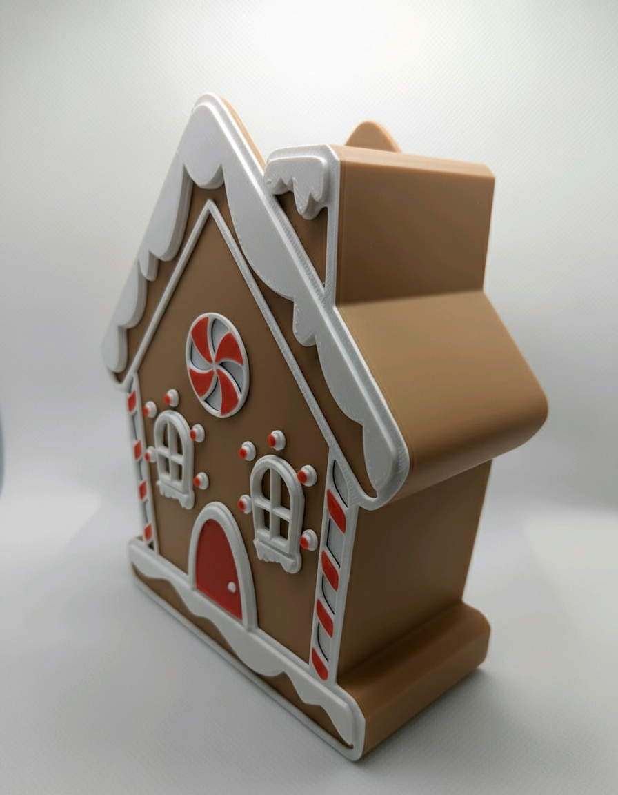 Gingerbread House Soap Cover – Holiday Candy Cottage, Bath & Body Holder (Inspired)