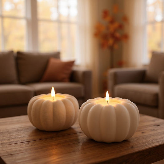 Autumn Pumpkin Tealight Holder - Set of 2
