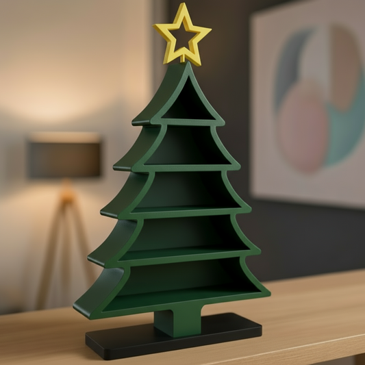 Tiered Christmas Tree Display Shelf – Modern Holiday Decor