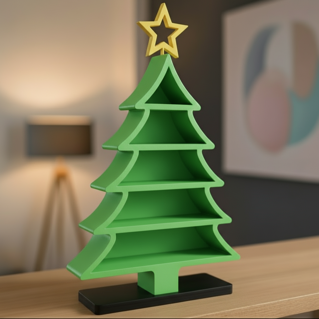 Tiered Christmas Tree Display Shelf – Modern Holiday Decor