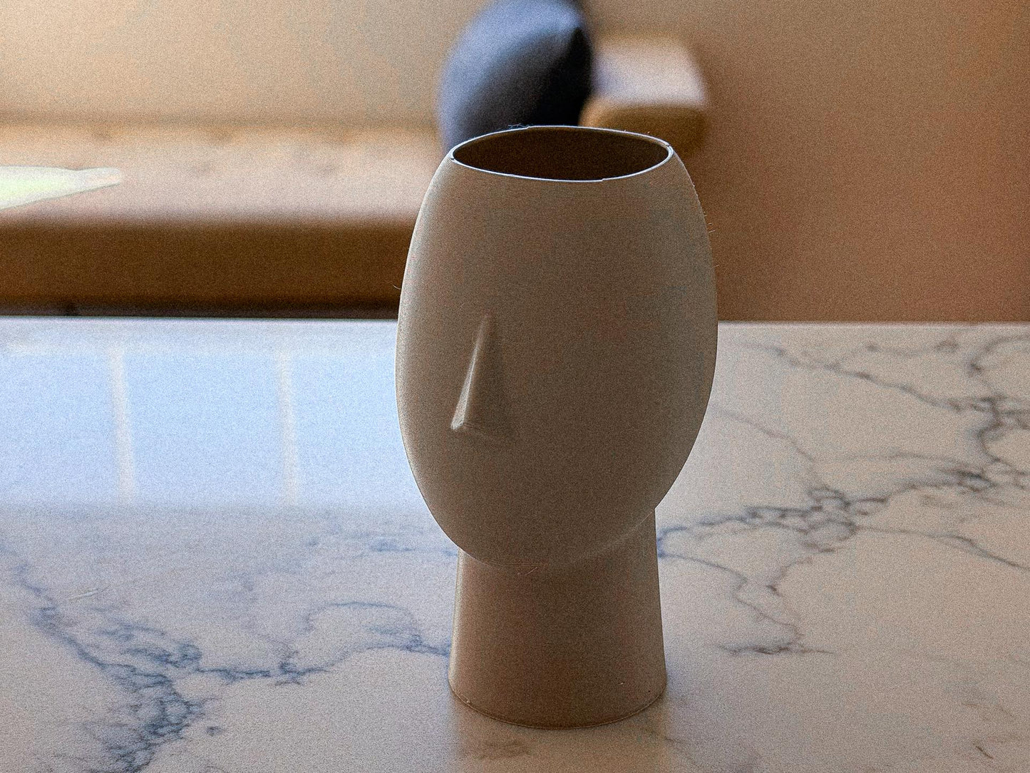 Modern Moai Head Pencil Holder