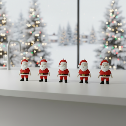 Flexible Mini Santa Keychain