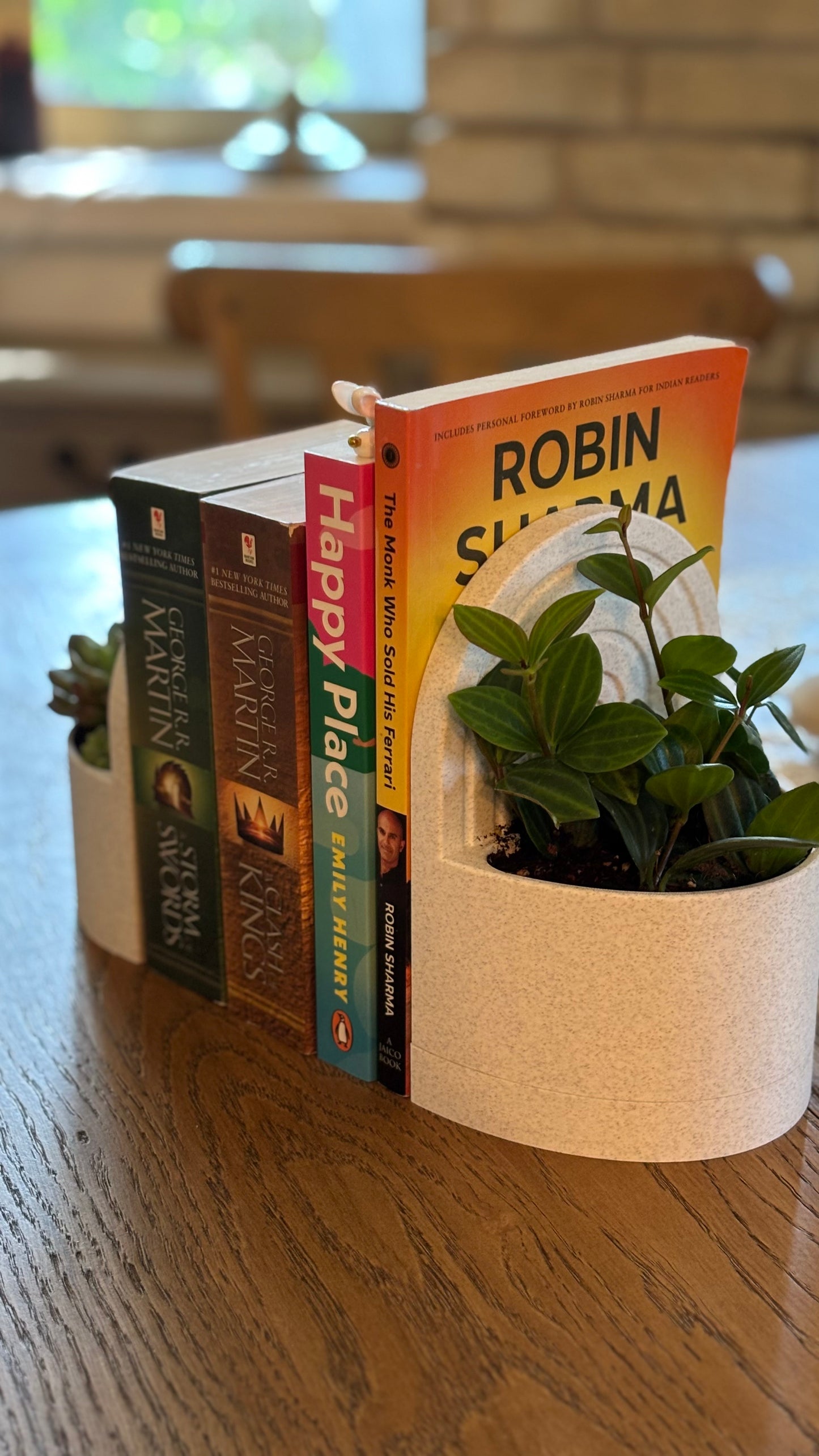 Bookend Planter With Water Reservoir image 2