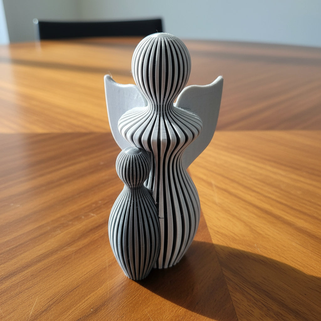 Guardian Angel with Child Statue