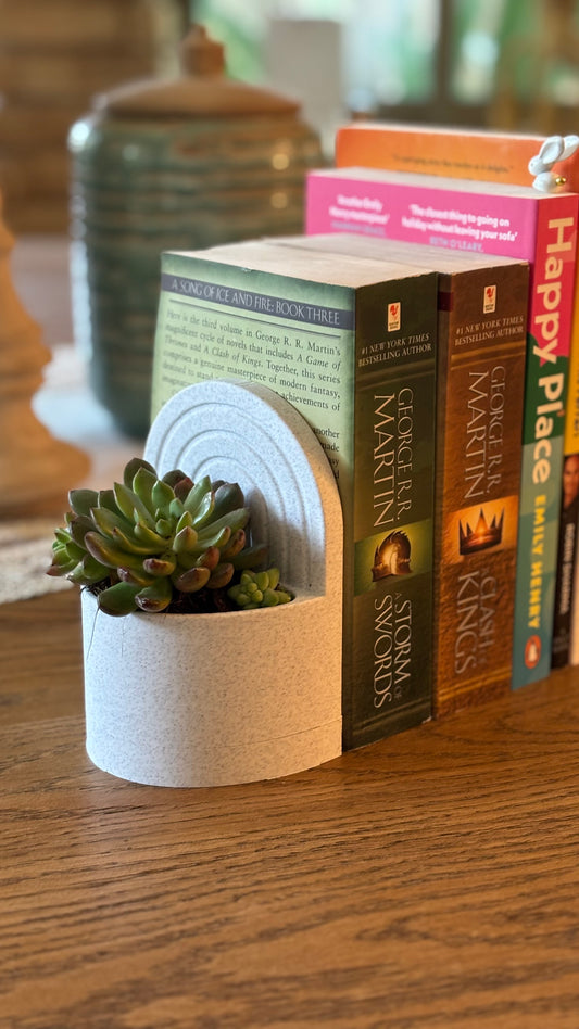 Bookend Planter With Water Reservoir image 0