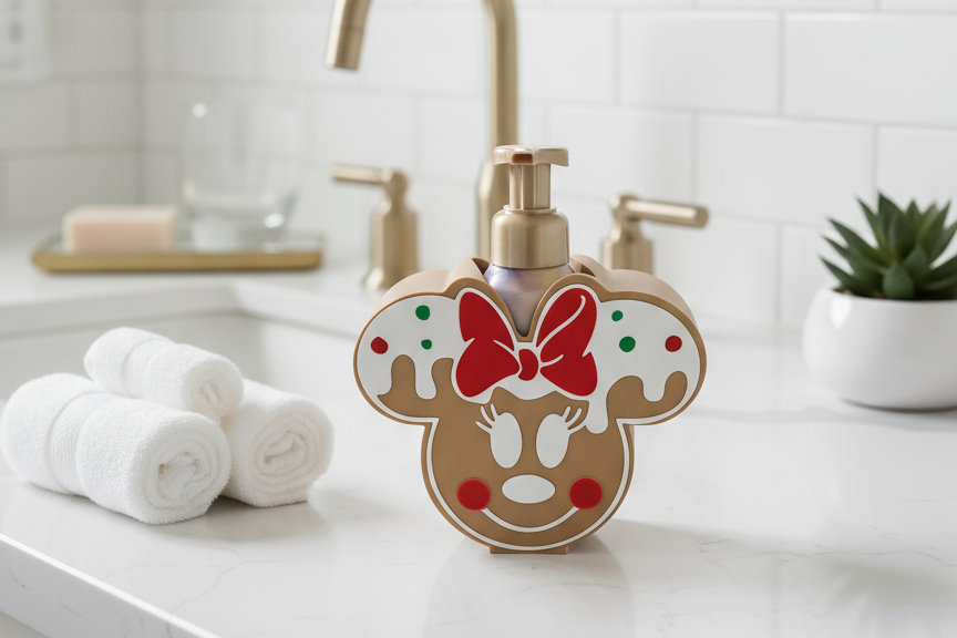 Gingerbread Minnie-Inspired Bath & Body Holder