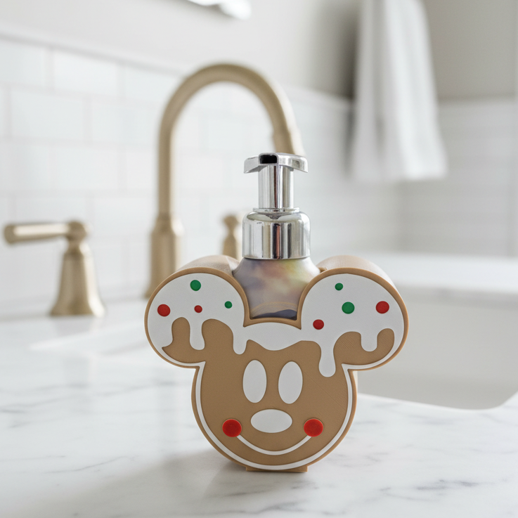 Gingerbread Mickey-Inspired Bath & Body Holder
