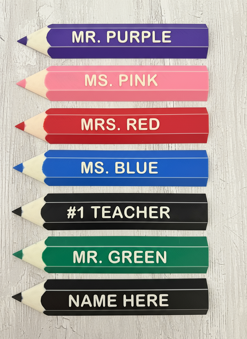 Customized Pencil Name Plate