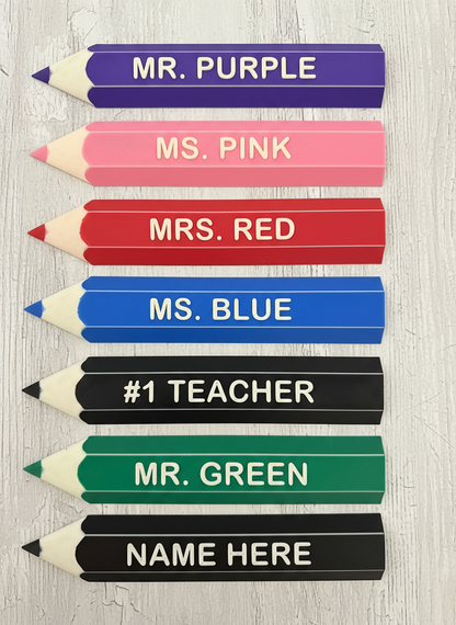 Customized Pencil Name Plate