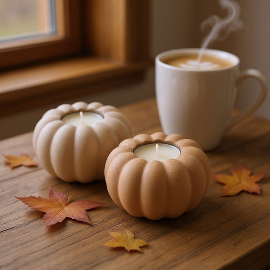 Autumn Pumpkin Tealight Holder - Set of 2