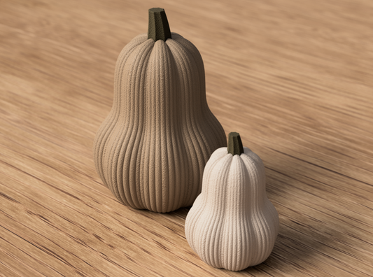 Butternut Pumpkin Decoration – Modern Fall Style (Set of 2)