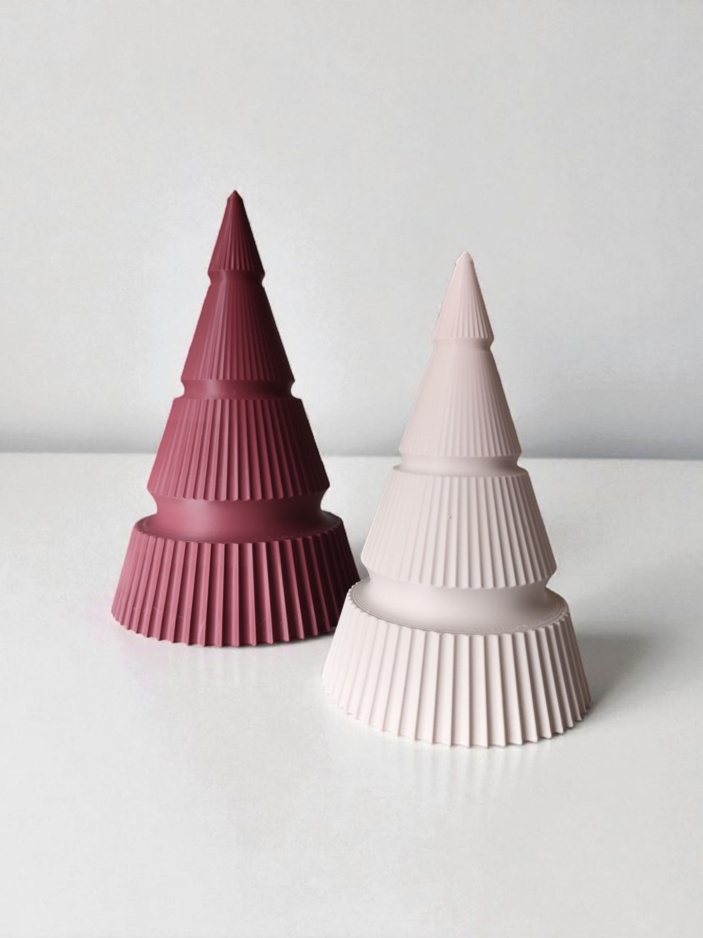 Modern Ribbed Christmas Tree Duo