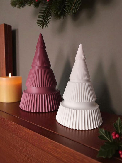 Modern Ribbed Christmas Tree Duo