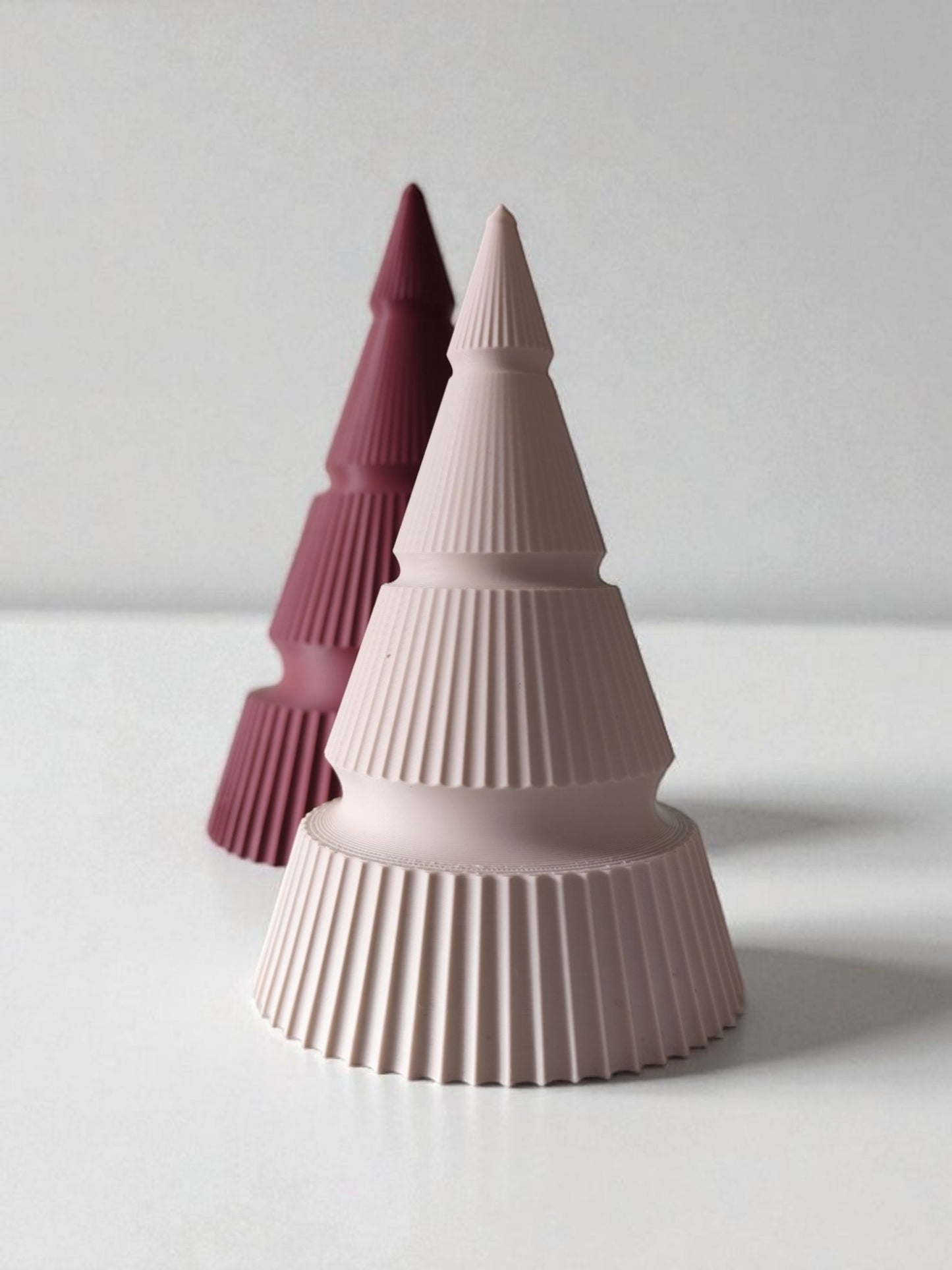 Modern Ribbed Christmas Tree Duo