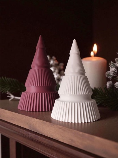 Modern Ribbed Christmas Tree Duo