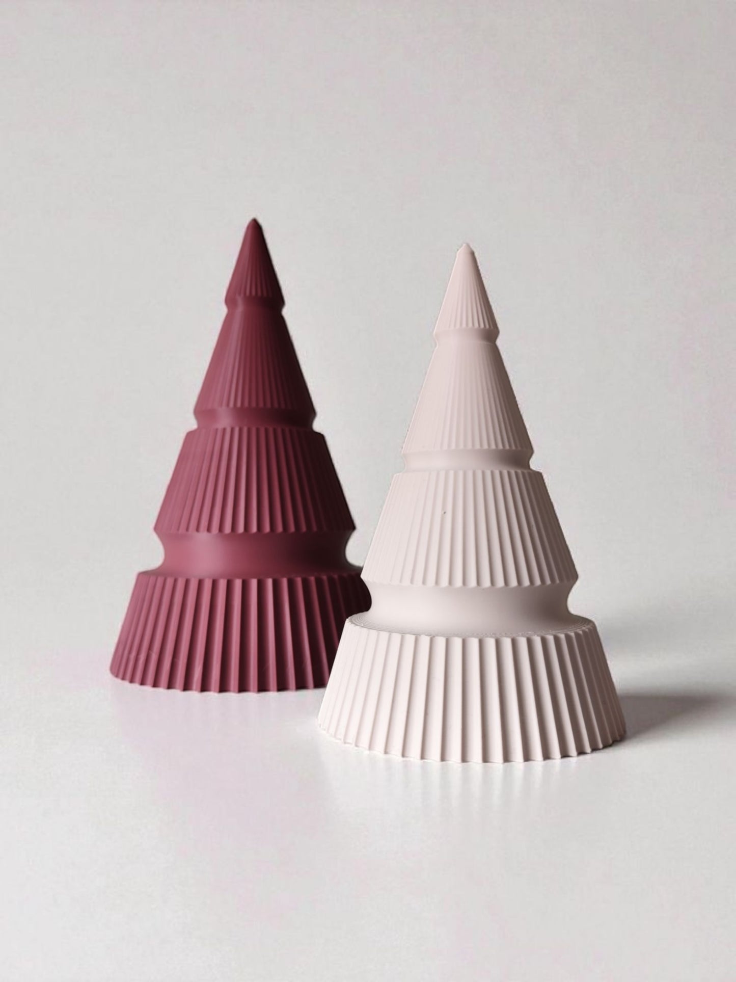Modern Ribbed Christmas Tree Duo