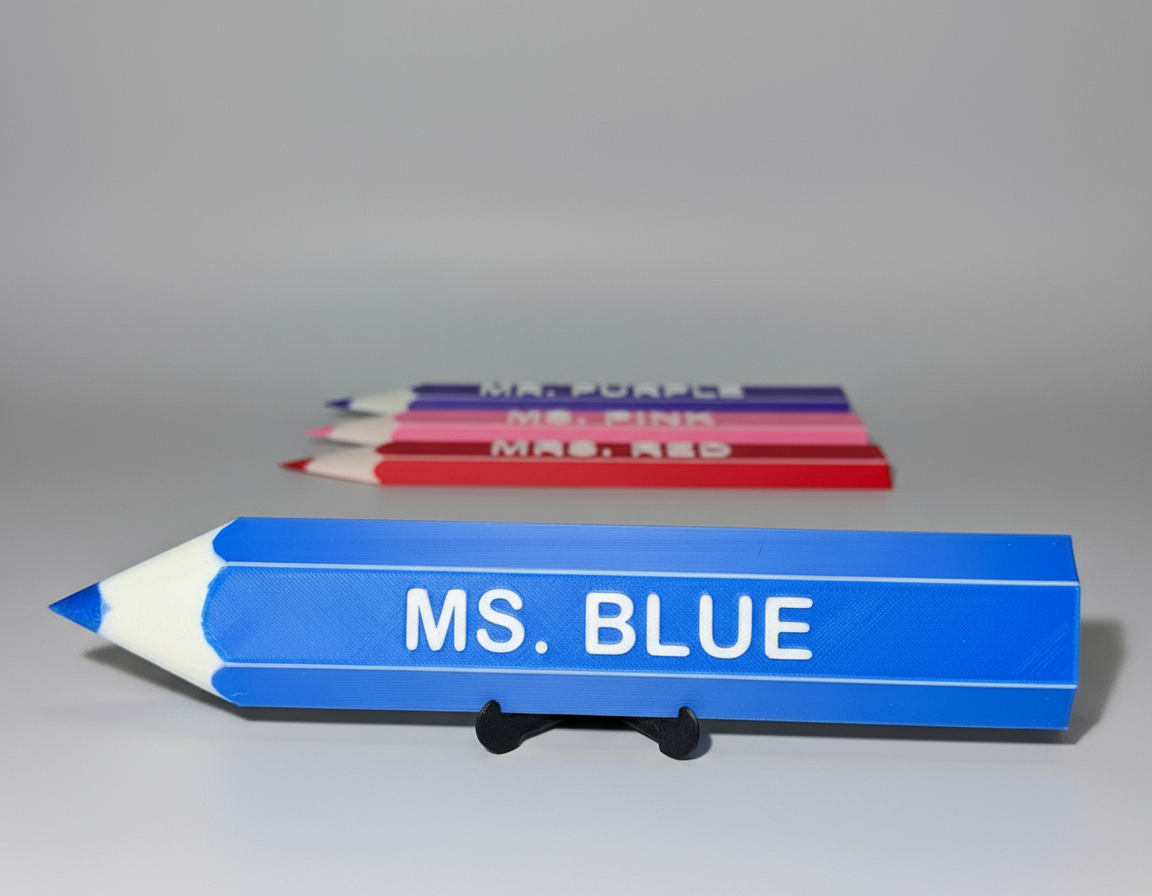 Customized Pencil Name Plate