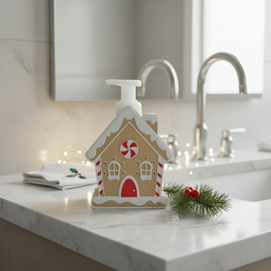 Gingerbread House Soap Cover – Holiday Candy Cottage, Bath & Body Holder (Inspired)
