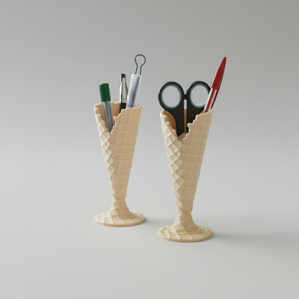 Ice Cream Cone Pencil Holder
