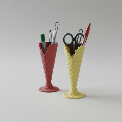 Ice Cream Cone Pencil Holder