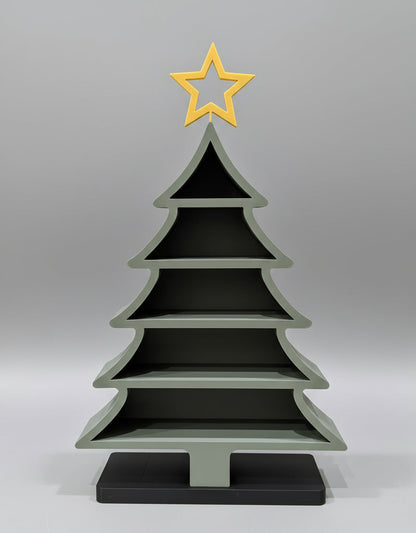 Tiered Christmas Tree Display Shelf – Modern Holiday Decor