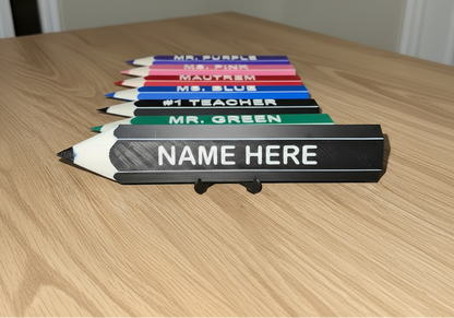 Customized Pencil Name Plate