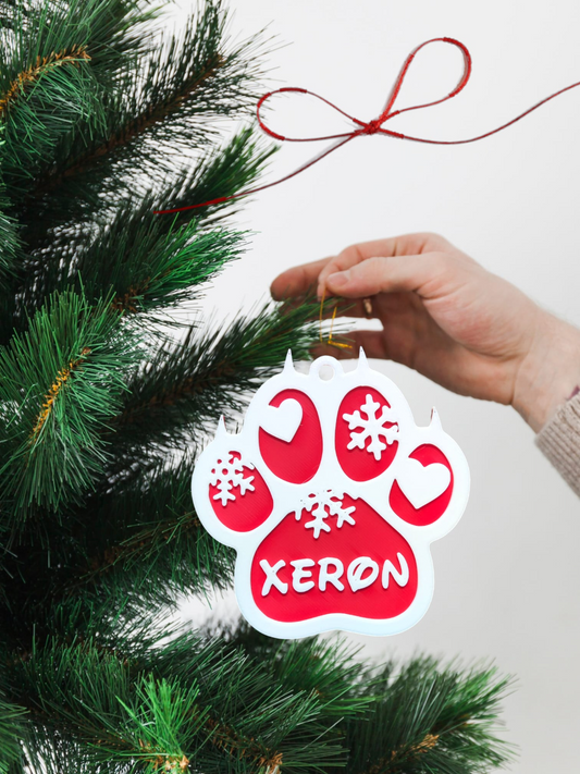 Custom Pet Paw Ornament – With Optional Angel Wings
