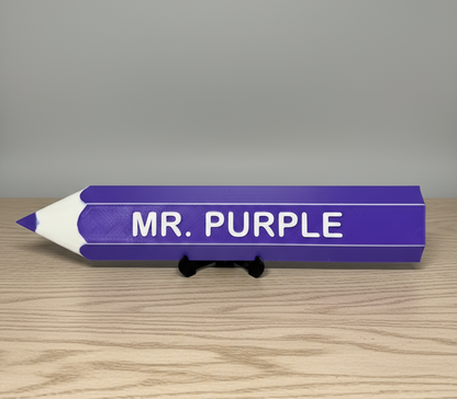 Customized Pencil Name Plate
